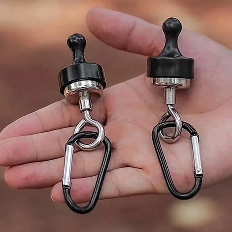 Outdoor Portable Camping Magnetic Hooks - Strong Removable Magnetic Holders Perfect for Hanging Lanterns Securing Tents Canopies