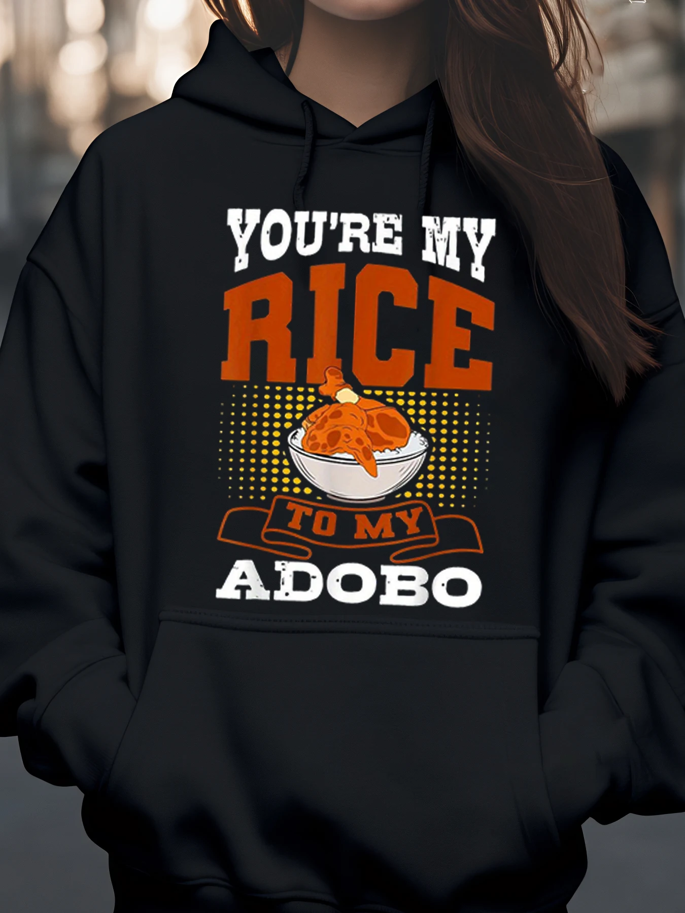 

Толстовка с принтом You're My Rice to My Adobo, подарок на день Святого Валентина, повседневная одежда для любителей еды
