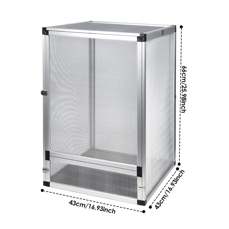 Detachable Reptile Butterfly Cage Terrarium, 360° Observation, Airflow, suitable for Crested Geckos,  Bearded Dragons