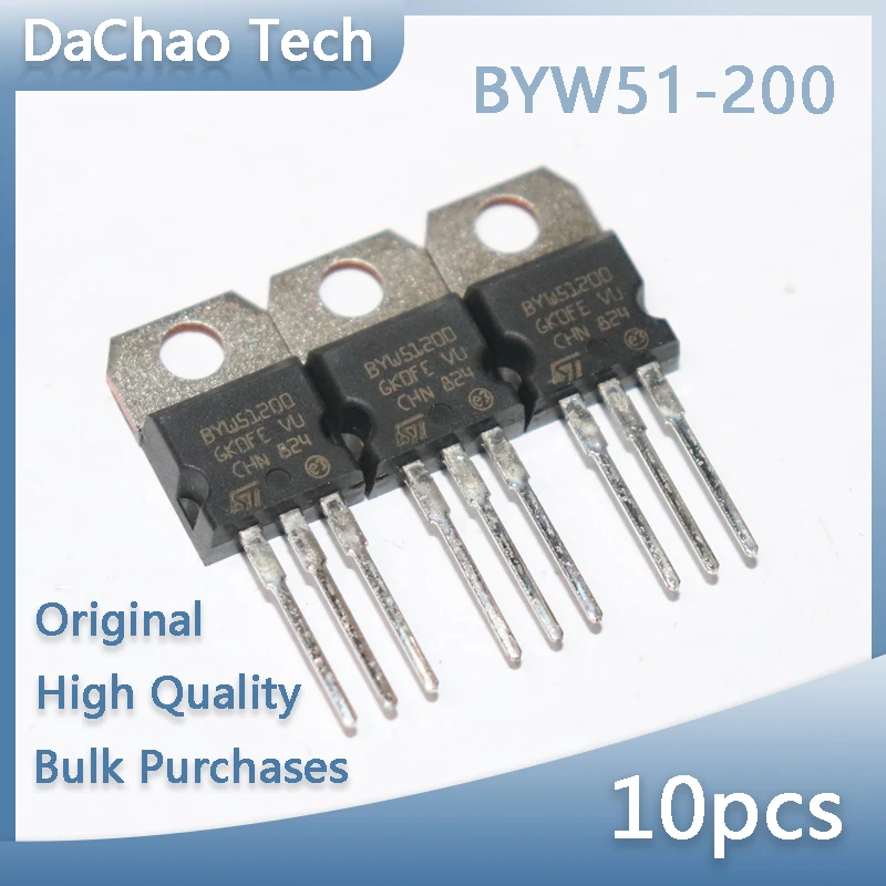 10pcs BYW51-200 200V 20A ST Fast Diode TO-220 Original New