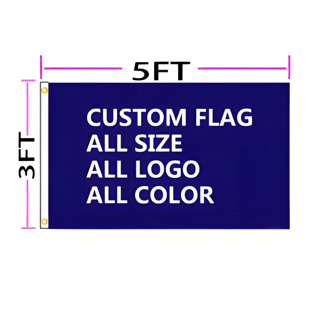 2x3Fts 3x5Fts Custom Logo Flag Customize Print Banner With Grommets OEM DIY Digital Printing By Your Own Idea