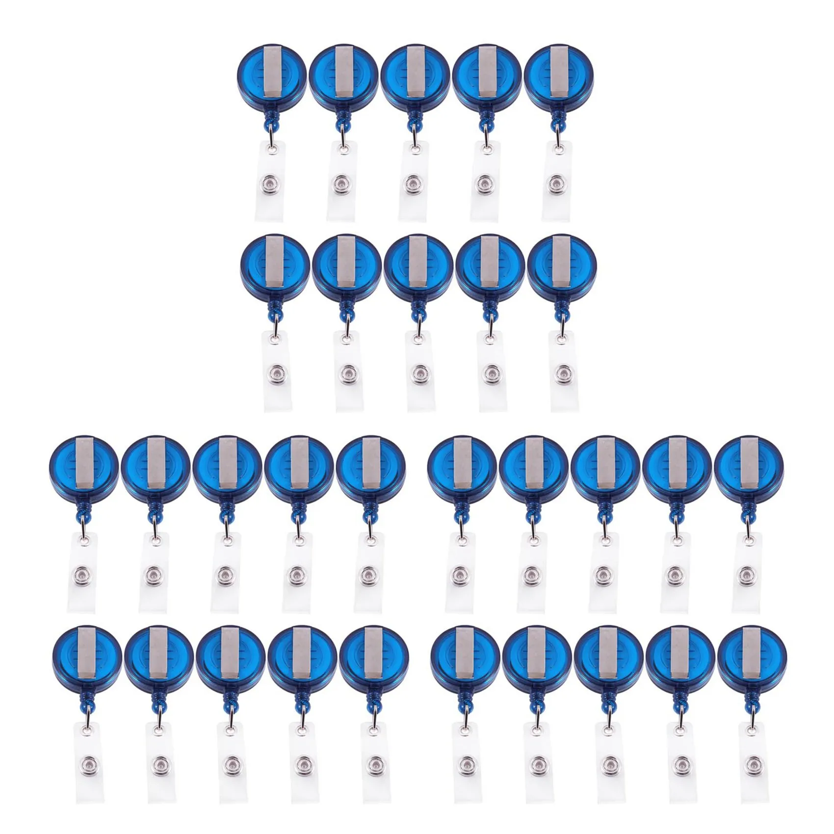 YSS-30 Retractable Reel Recoil ID Badge Lanyard Name Tag Key Card Holder Belt Clip Color:Blue Amount:10 Pcs