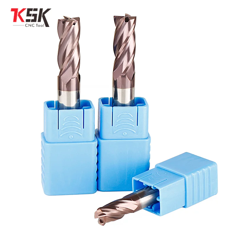 CNC Carbide รอบจมูก Mills 4ขลุ่ย1R0.1 2R0.1 12R3ทังสเตนเครื่องตัดเครื่องมือ CNC Router Bits HRC60 mill
