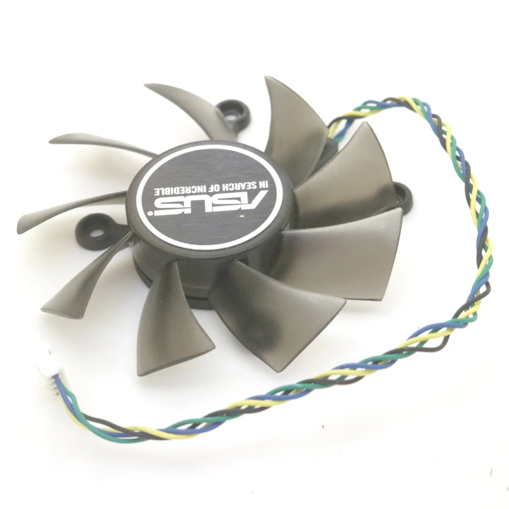R128015BU DC 12V 0.50AMP 4Pin 75mm For ASUS GTX1030 1050 1050ti Phoenix GPU Cooling Fan