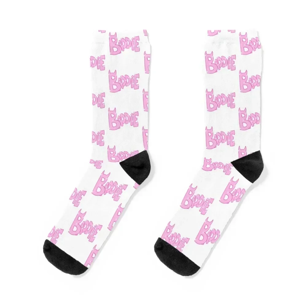 Baddie (pink) Socks Stockings hockey cotton hip hop Luxury Woman Socks Men's