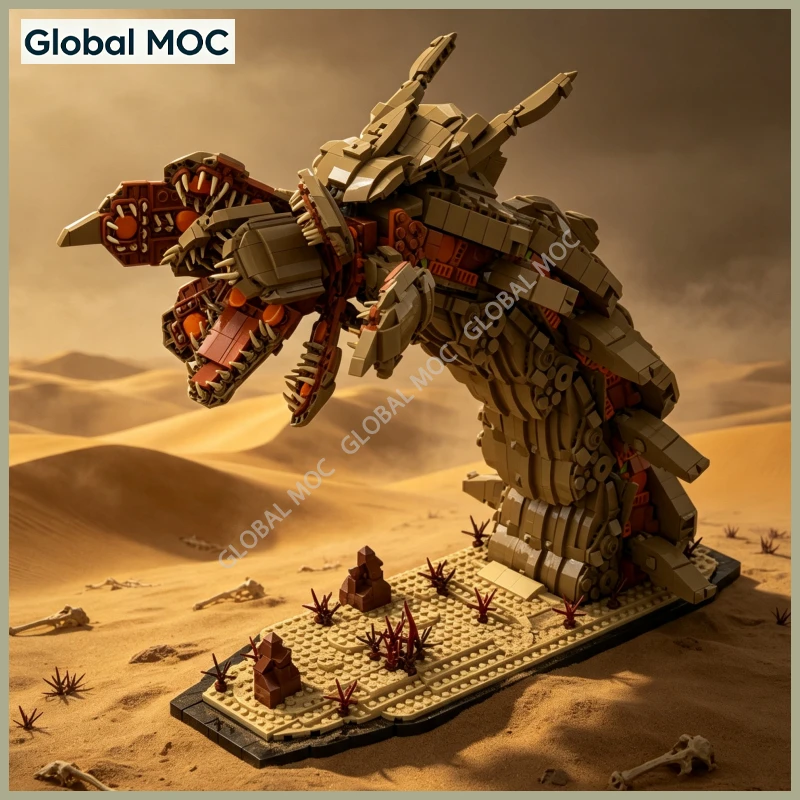 Giant Alien Arthropod Nest Beast MOC Blocks Mysterious Alien Creature Habitat Diorama, Creative DIY Assembly Brick