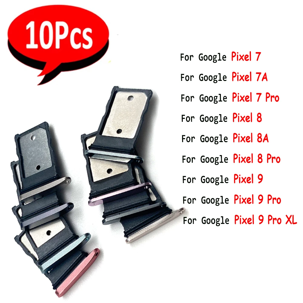 10Pcs，NEW SIM Card Holder Tray chip slot drawer Adapter Socket