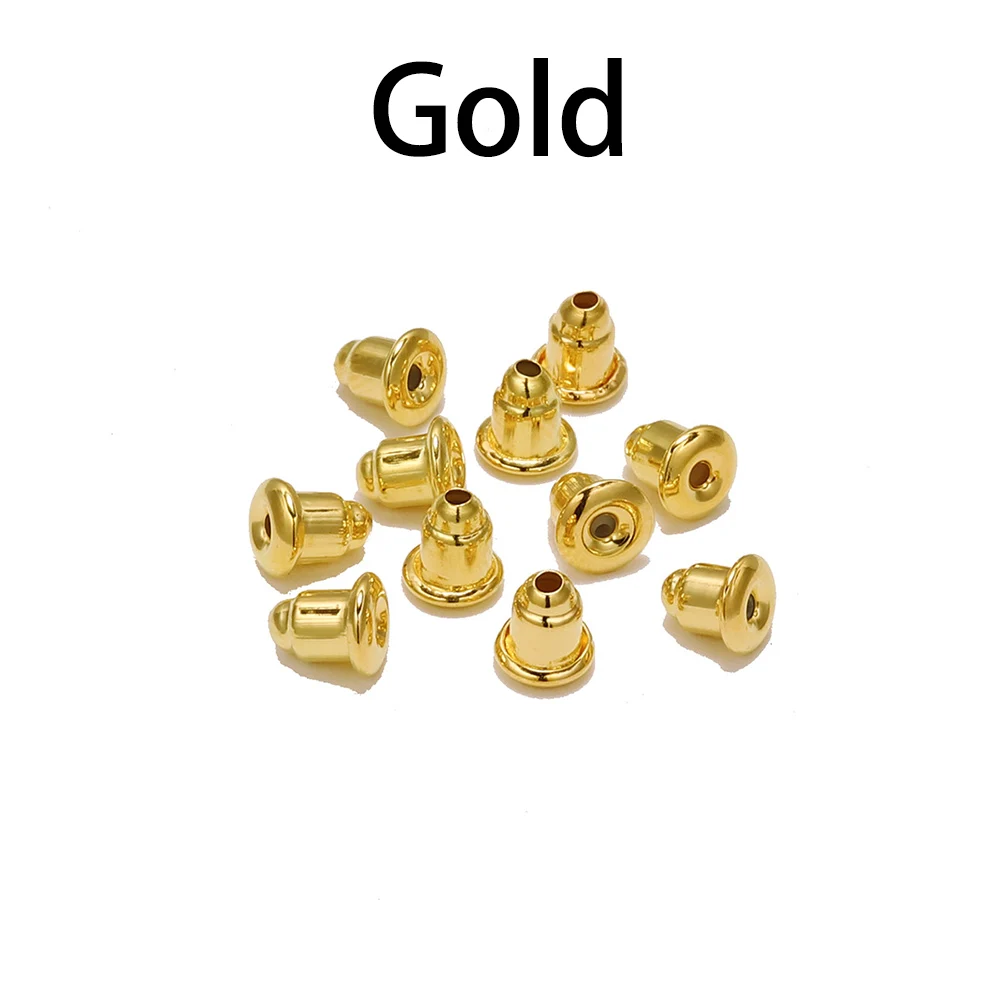 50-200pcs/lot Earring Studs Backs Stopper Scrolls Ear Findings DIY Blocked caps Earring Backs Stoppers Ear Accessories Supplies