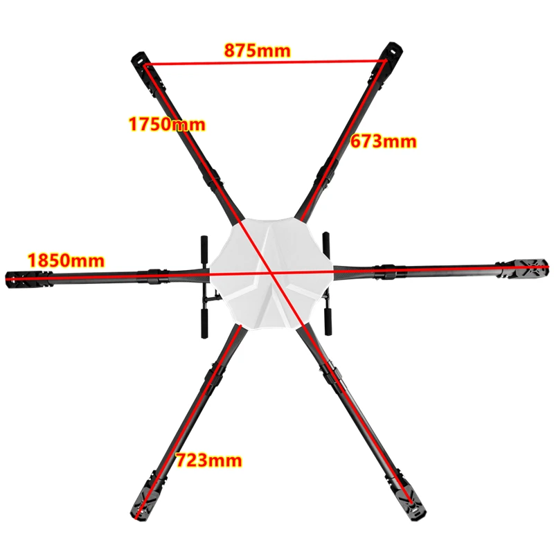 XAERO V1700 1750mm Carbon Fiber Hexacopter Frame for Agriculture Mapping Camera UAV