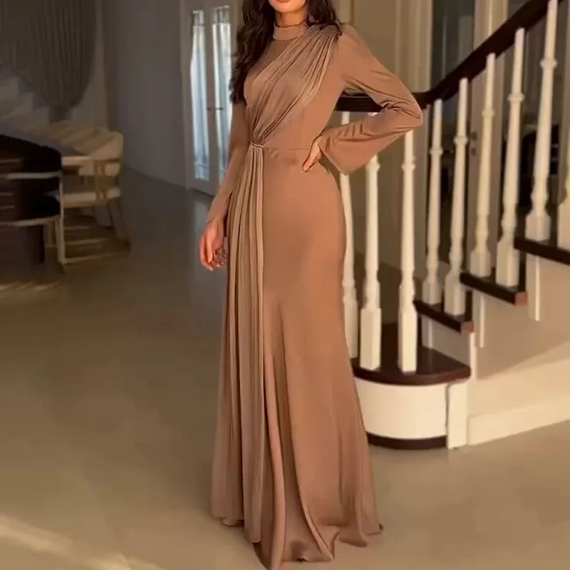Muslim Long Dress Abaya Women Party Dresses Maxi Gown Jalabiya Folds Dubai Abayas Kaftan Islam 2025 Vestidos Ramadan Morocco 6