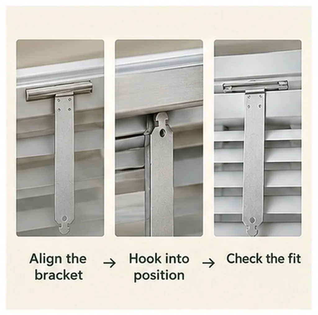 4Pcs Heavy Duty Stainless Steel Roller Blind Spring Hook Attachment for Easy Installation Secure Fit Light Blocking Sunshade