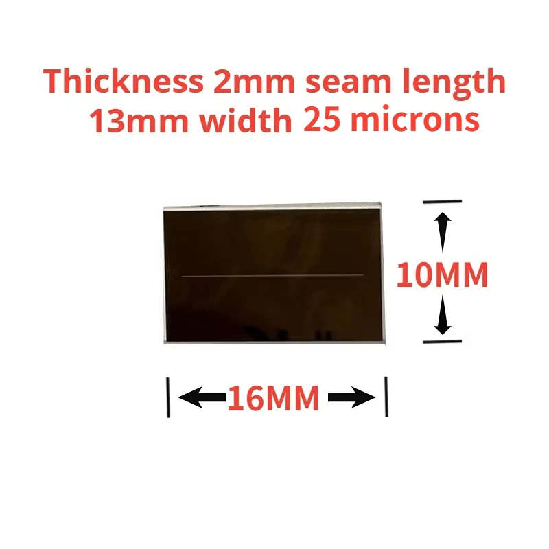 1PC 16x10x2mm Mirror K9 Optical Glass 25/40 Microns Glass Slit Length 13mm Chrome Plating for Single-Slit Diffraction Experiment