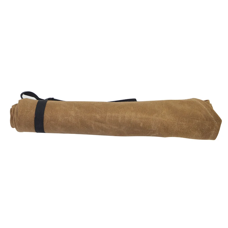 Knife Roll Bag Knives Holder Waxed Canvas Cutlery Protector Home Kitchen Cooking Tool and Utensils Wrap Bag Roll Pouch