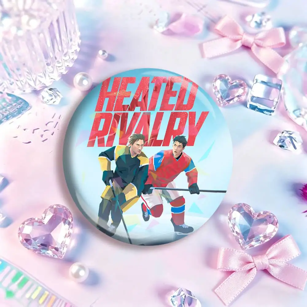 H-Heated R-Rivalry Customizable  Laser Badge Creative Pins Brooch for Decor Gifts Fans Collect Easter decorations