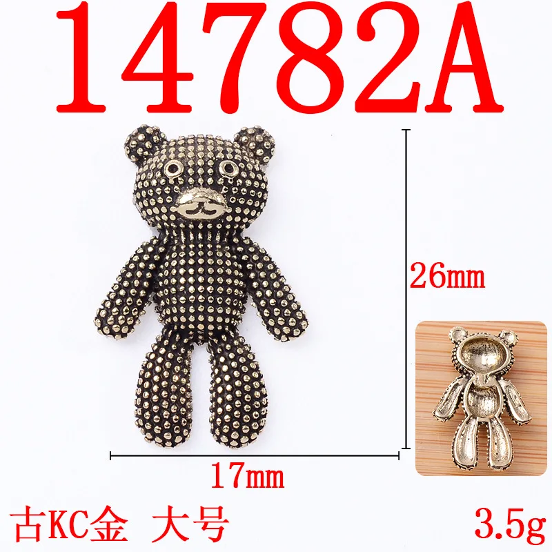Korean version hair band headgear hair accessories alloy accessories retro cartoon animal bear rabbit DIY mobile phone case mate view 3