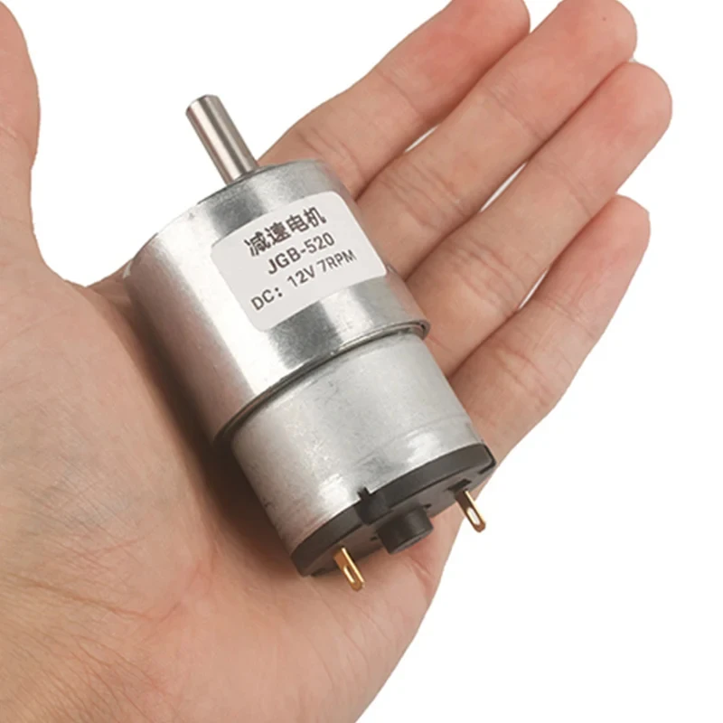 Reversible Electric Reduction Gear Motor DC 6V/12V/24V 7RPM to 960RPM High Torque Gearbox JGB37-520