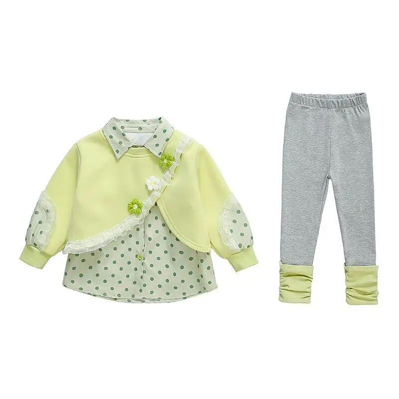 فتاة الخريف بلايز السراويل قطعتين مجموعة الربيع البلوز طماق الطفل طالب الملابس Kawaii موضة نمط جديد ملابس منزلية غير رسمية #6