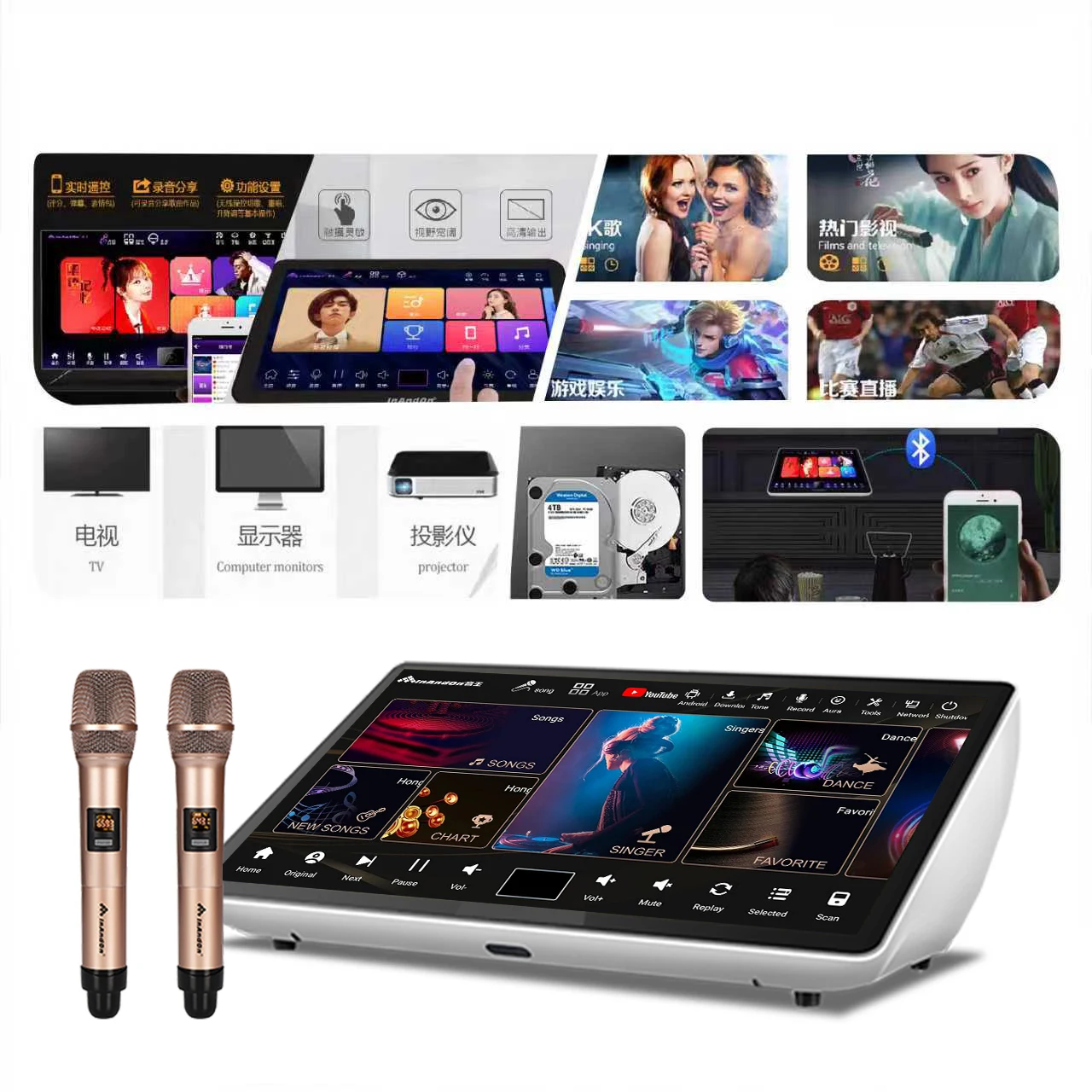 Inandon 19.5'' Touch Screen Ka - đánh giá và giá Shure Mic Sm58