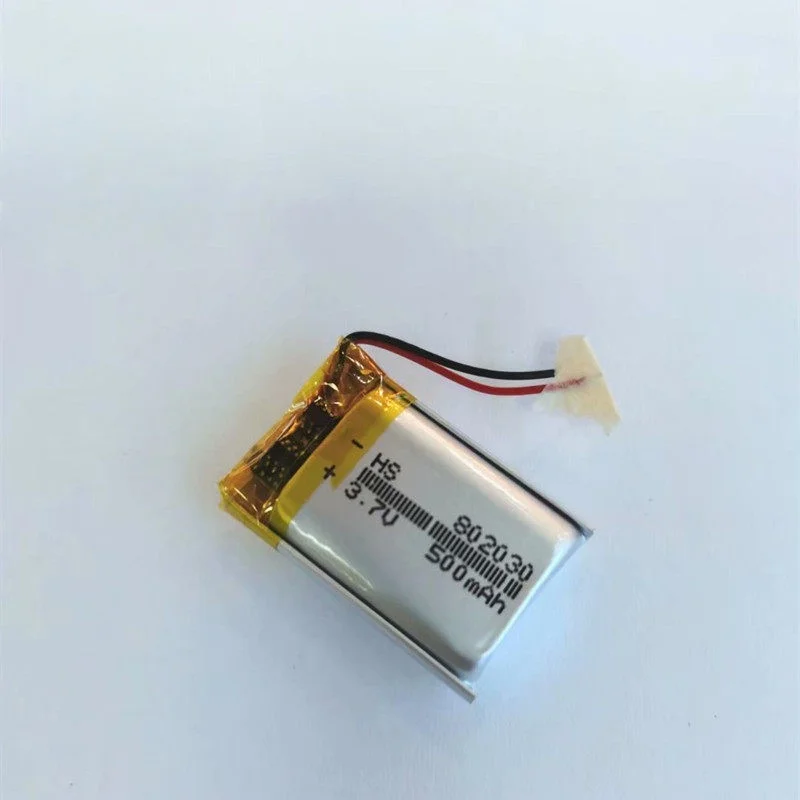 3.7V Lithium Polymer Battery 802030-3.7V Bluetooth Headset, Smart Wearable, Mini Speaker, Toy 500mAh