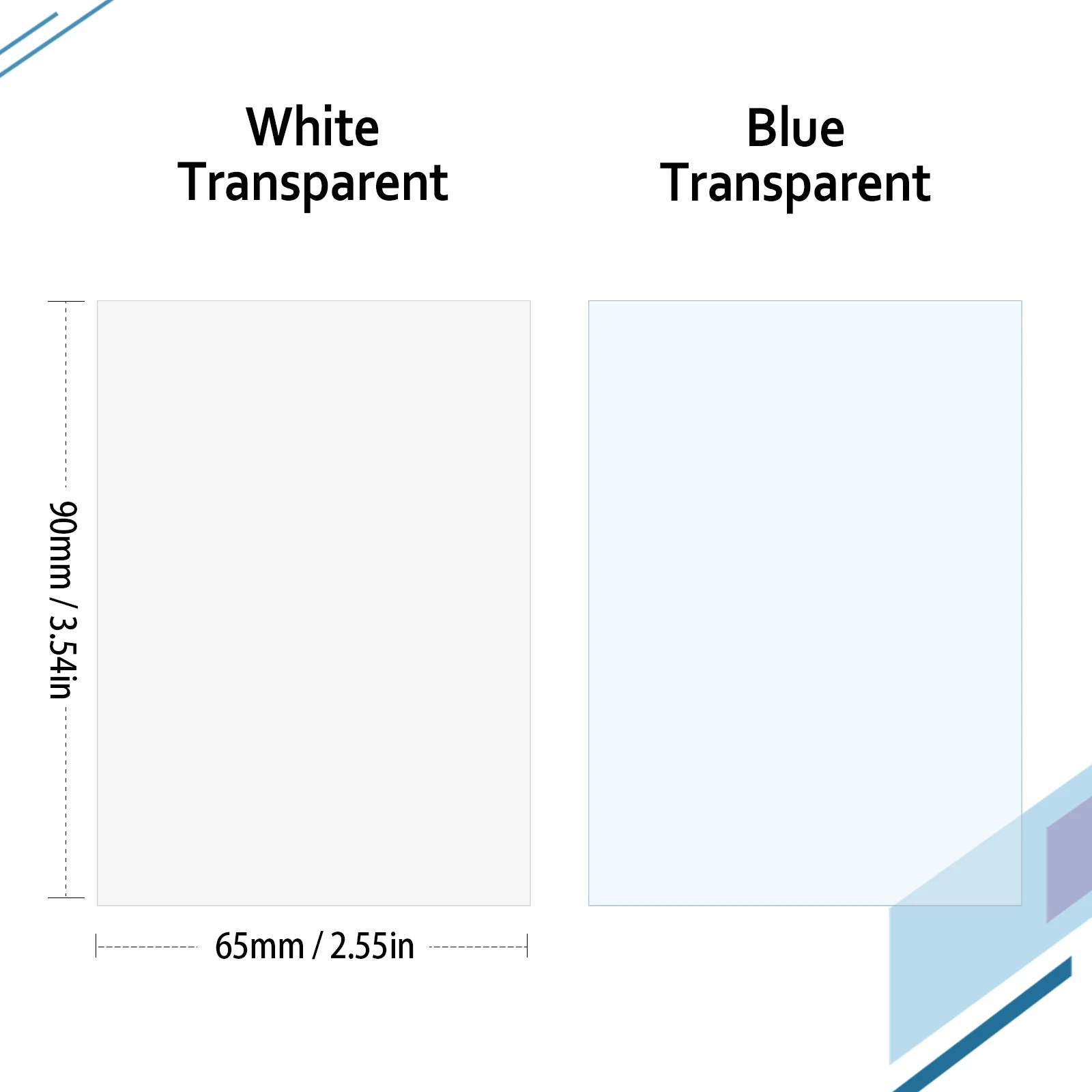 100 peças protetor de manga de cartão interno transparente/azul para ptcg, mangas de cartão de negociação à prova d'água, mangas protetoras transparentes 0.09mm