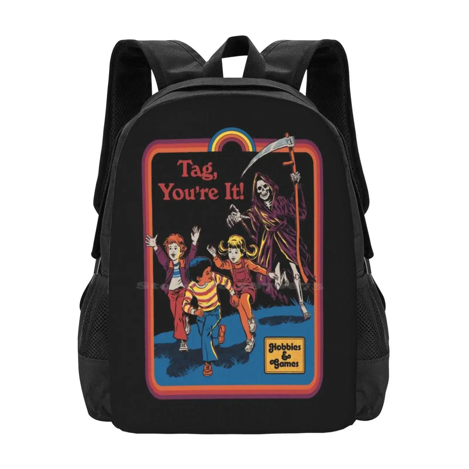 علامة ، أنت It رائجة البيع حقيبة مدرسية على ظهره حقائب الموضة ريترو خمر الرعب مضحك الظلام الفكاهة الحنين قاتمة ريبر الموت #1