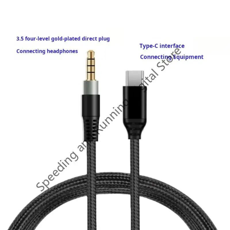 Premium Type C To 3.5Mm Headsets Cable For HyperX Cloud Alpha Gaming Headphones Cable With Gold Plated Connectors 59.06in