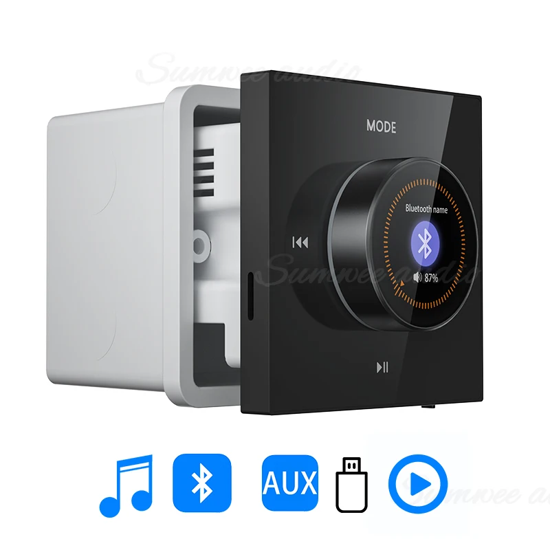 86X New item hifi professional smart wall mount stereo Background music controller bluetooth mini in wall amplifier