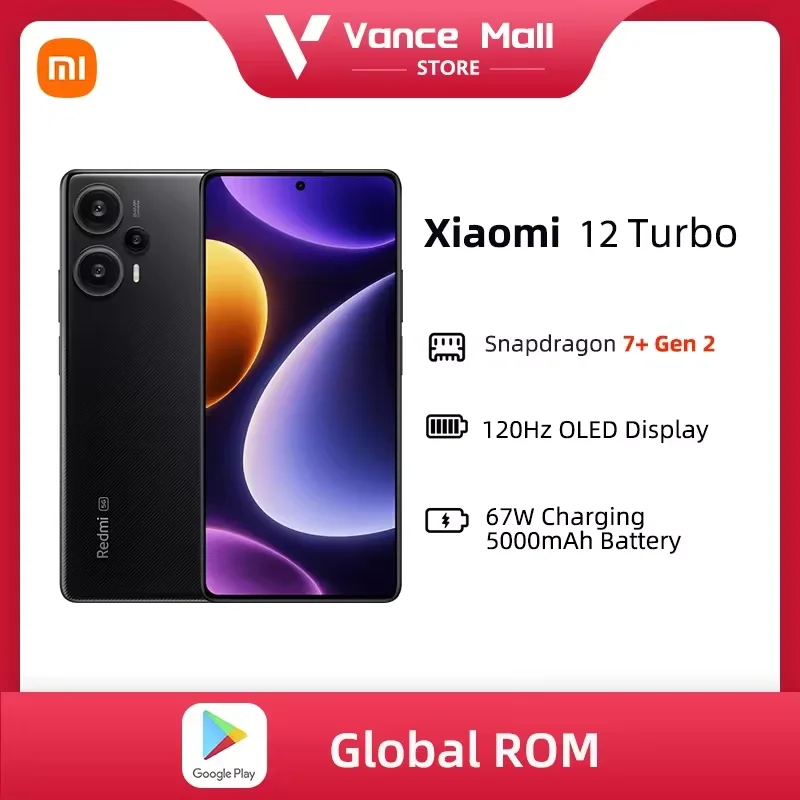 Wersja CN globalny ROM Xiaomi Redmi Note 12 Turbo 5G 120Hz OLED Snapdragon 7 + Gen 2 64MP główny aparat 67W ładowanie 5000mAh