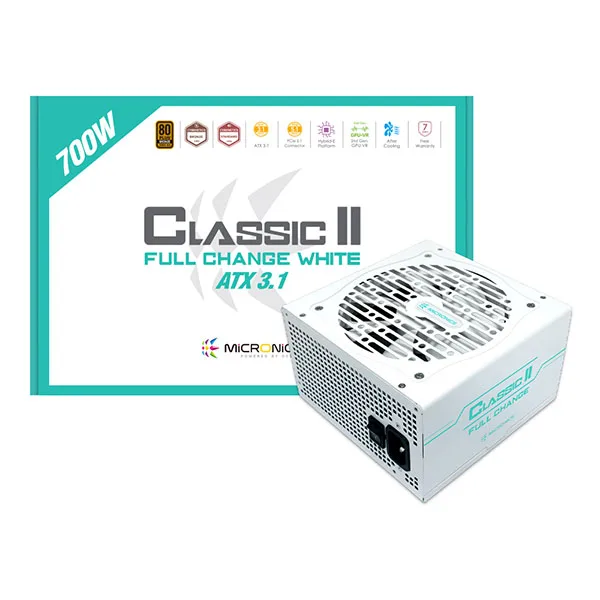 MYRONIX Classic II Full CHANSE 80PLUS BRONZE ATX 3.1 (PCIE5.1) White (ATX/700W)