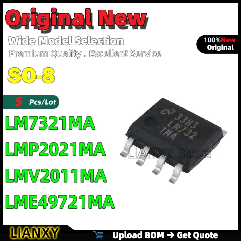 

5pcs SO-8 LM7321MA LMP2021MA LMV2011MA LME49721MA Operational Amplifier New Original