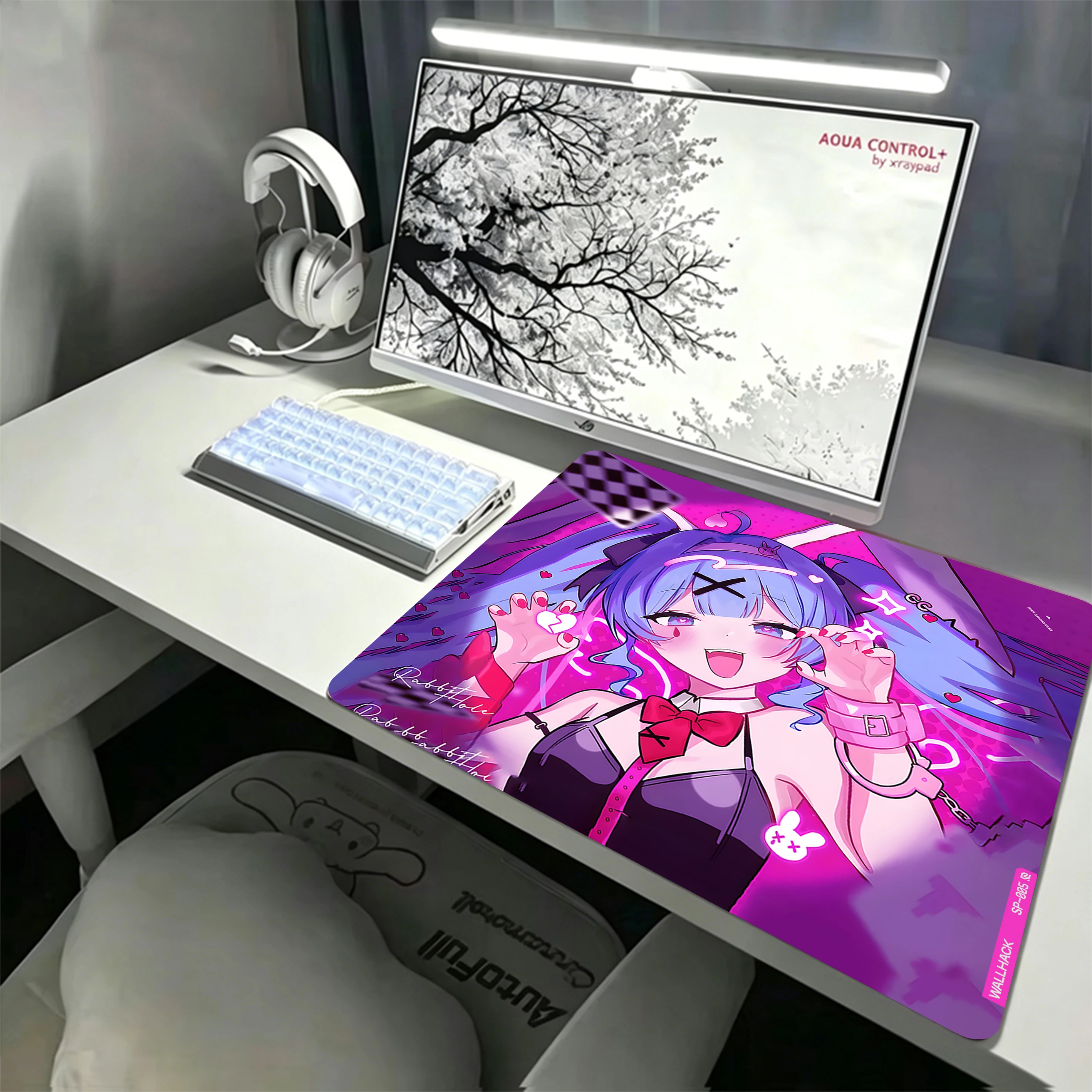 W-Wallhack SP-005 Glass Mousepad Japanese Anime Y2k Girls Esports