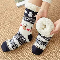New Christmas Socks for Women, Autumn and Winter Floor Socks, Snow Socks, Thickened Velvet Home Sleep Socks, Carpet Socks, Postp