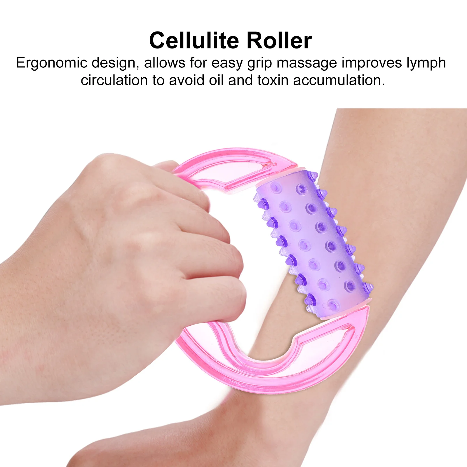 

3pcs Handheld Massage Roller For Body Anti Cellulite Muscle Relaxation Ergonomic Design Smooth Touch Pp Material Cellulite