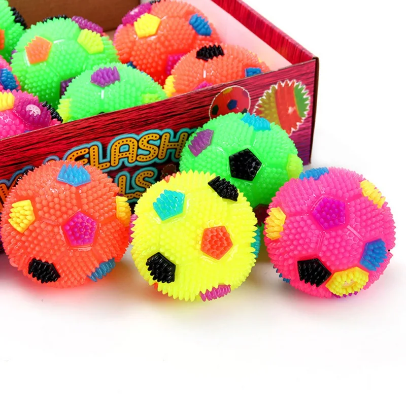 Squeak Light Soccer Ball for Dog, Chew Toy, Clean Teeth, Promotes Dental Health, Flashing LED Sound, Bouncy Rubber Ball, 1Pc view 3