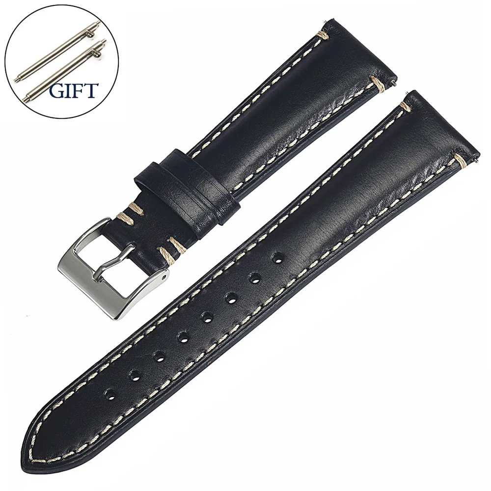 Retro Leather Watch Band Quick Release Calfskin Watch Strap Bracelet 18mm 20mm 22mm for Women Men Strap Watch Accessories