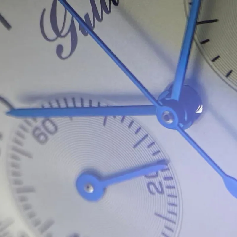 ستينغر مخصص باوهاوس دليل بسيط كرونوغراف فقاعة مرآة فينوس دليل آخر حركة خبز إبرة زرقاء