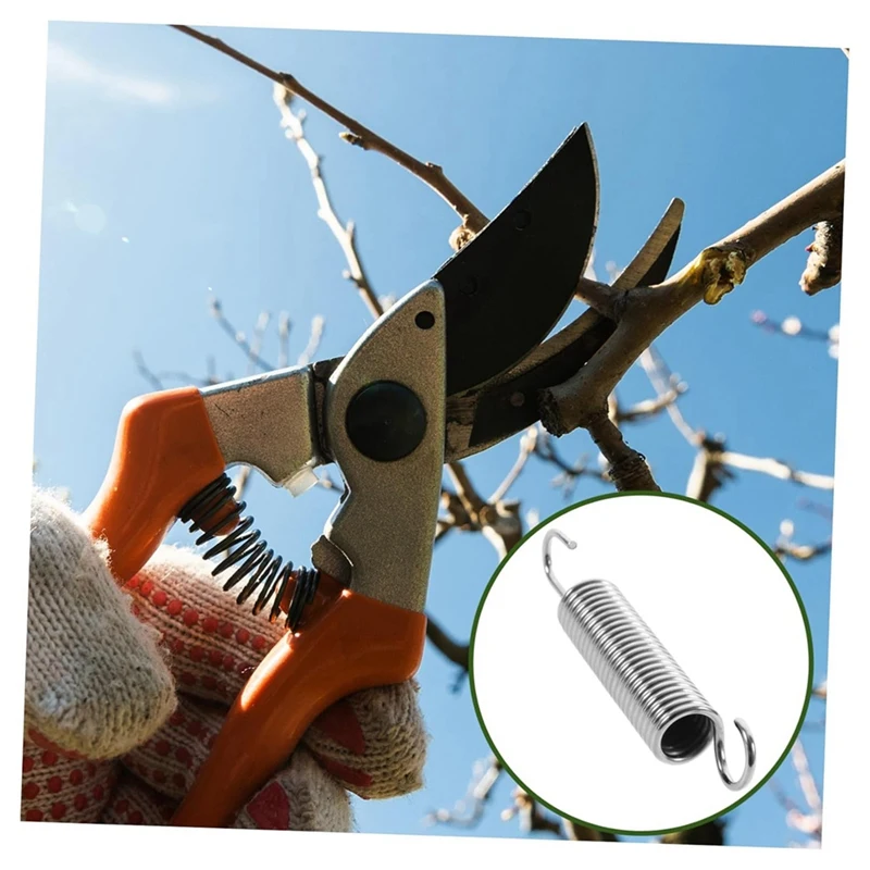 スチールはさみ交換用スプリング、シルバー剪定ばさみ、剪定ばさみ用の小さな交換用スプリング、10パック