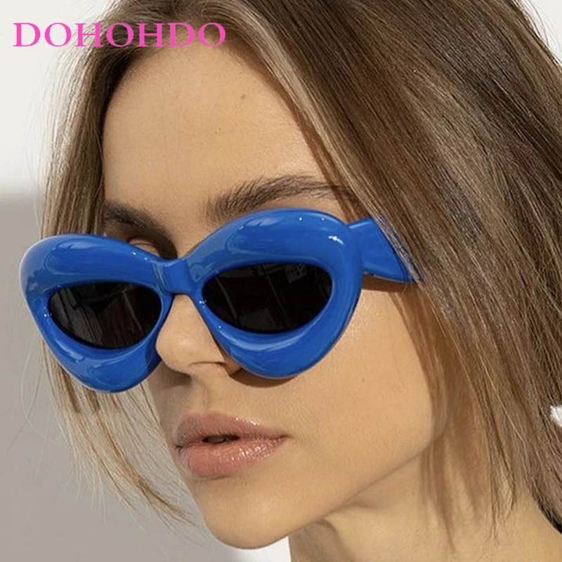 

2025 Personalityr Y2K Punk Sunglasses For Women Men Fashion Cat Eye Sun Glasses Male Party Street Photography UV400 Gafas De Sol