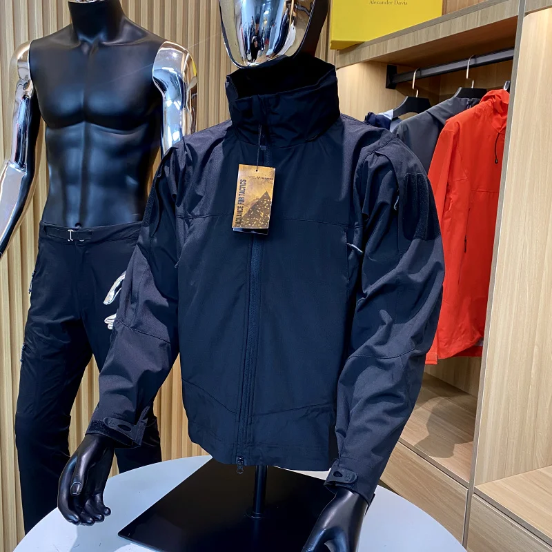 

Редкая уличная мужская шляпа весны 2023, тактическая куртка с воротником-стойкой и воротником-стойкой, подходит для длинной свечи с застежкой-молнией...