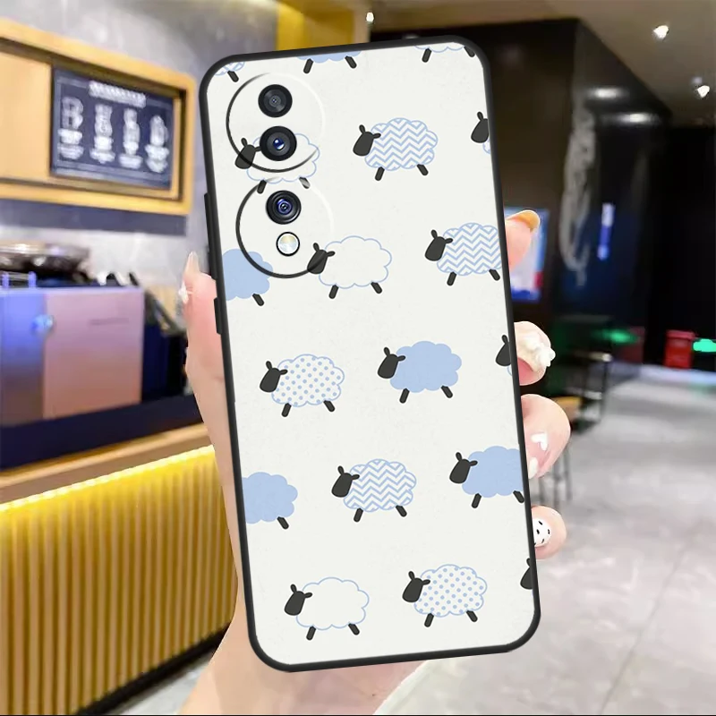 Cute Sheep Case For Honor X8a X9a X7a X6a X6 X7 X8 X9 8X 9X Magic 5 Pro 4 Lite 10 50 70 90 Lite Cover