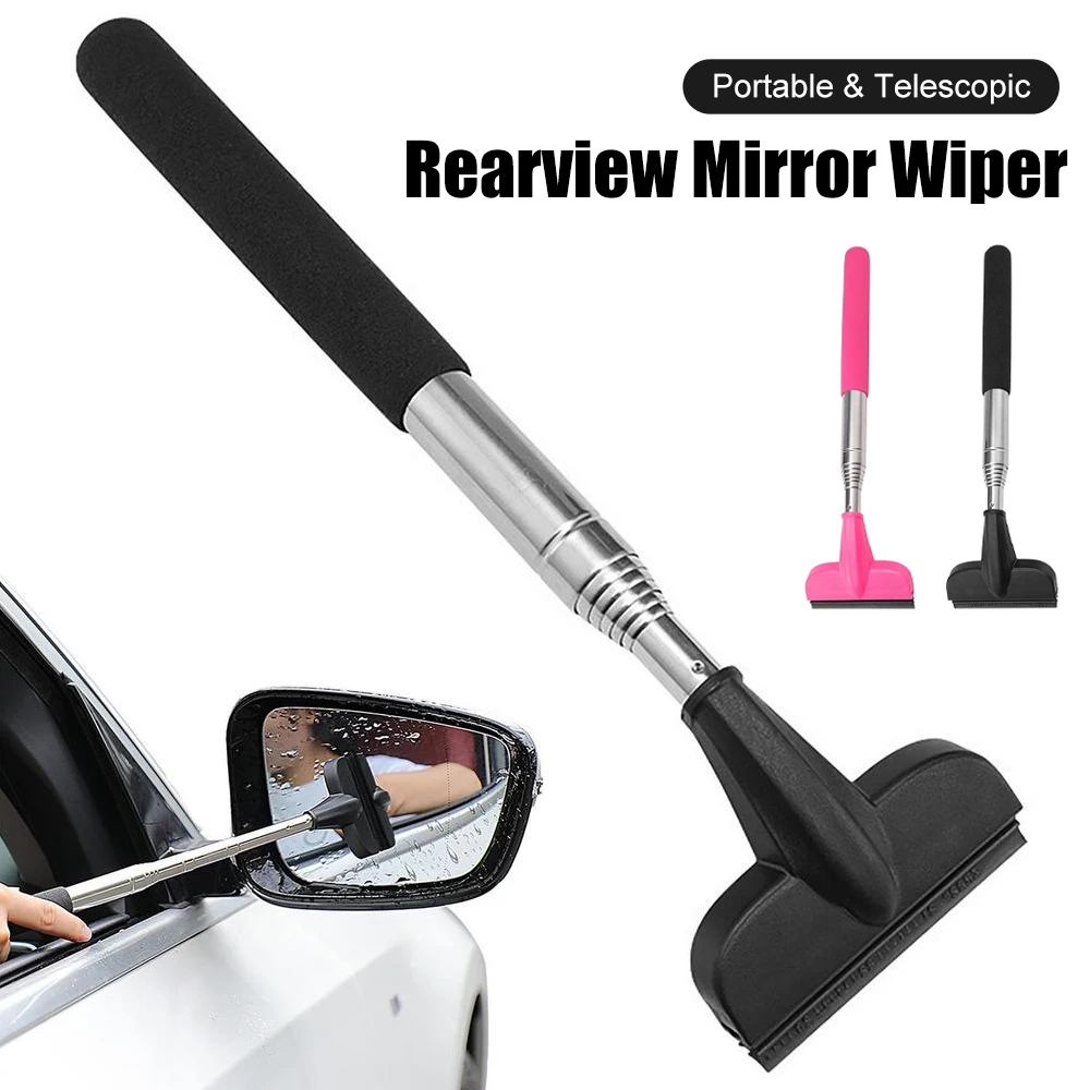 

Retractable Car Windshield Wiper Blade Long Handle Car Rearview Mirror Front Window Glass Wash Cleaning Brush