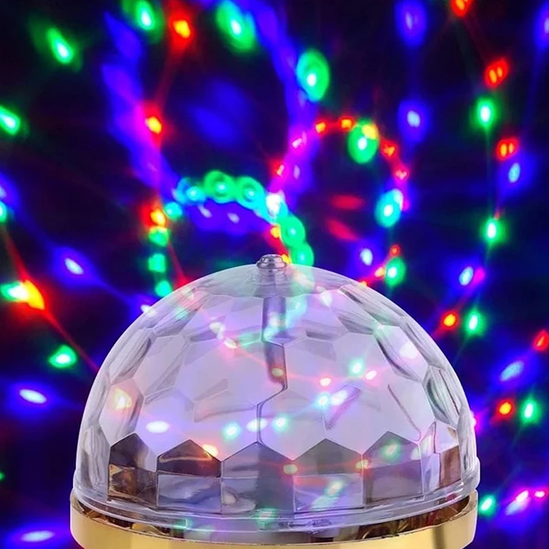 Lámpara de proyección Rgb giratoria de 360 °, bola mágica de colores para fiesta, Dj, discoteca, Bar, Ktv, escenario, boda, efecto de iluminación, E27