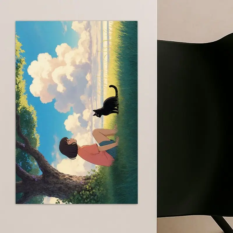 4-częściowy zestaw prostokątnych podkładek na stół, żywy motyw krajobrazowy, łatwe w czyszczeniu, idealne do dekoracji domu, na okazje świąteczne, 30×45 cm.