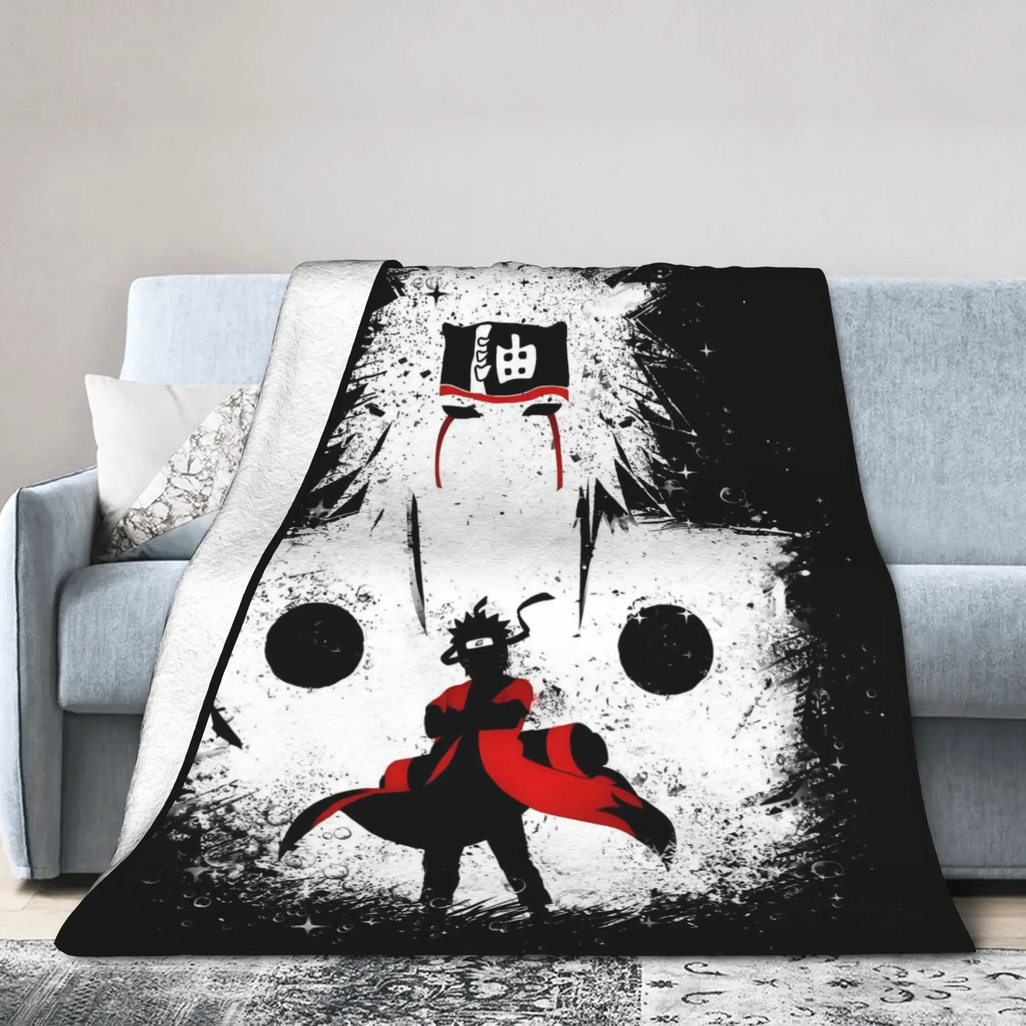 Custom U-Uchihaes Sasuke Anime Blanket 3D Print Soft Flannel Fleece Warm Shippuden Throw Blankets for Office Bed Sofa Quilt