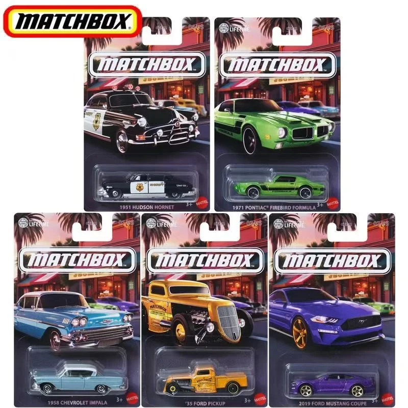 Mattel Brand New 2025 Matchbox Ggf12 Collectible Die-Cast Car Model, Hudson Hornet, Mustang, 1/64 Scale