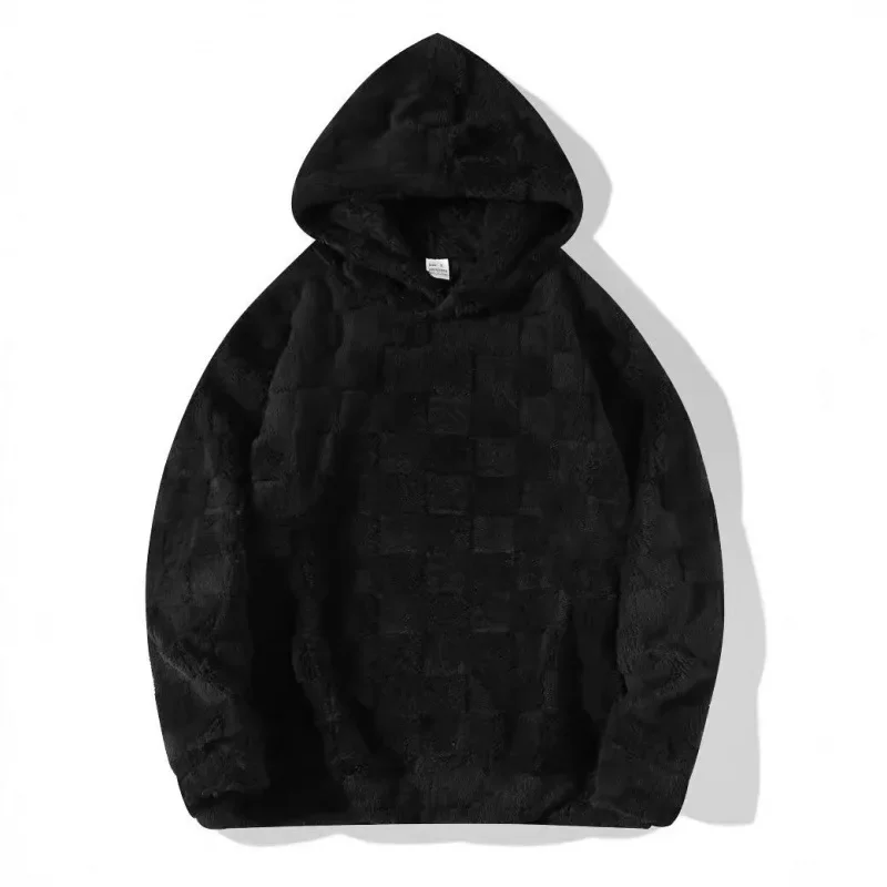 

Мужская новая осенне-зимняя однотонная толстовка с круглым вырезом, мужская повседневная универсальная свободная теплая толстовка