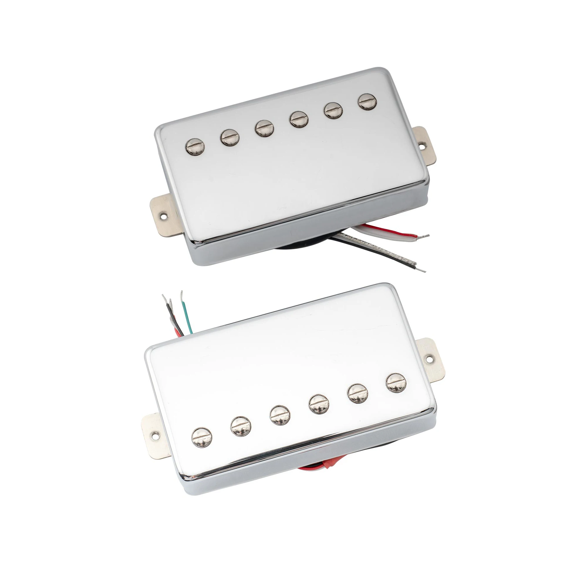 Artec LPA210 Alnico 5 Covered Humbucker Neck Bridge Pickups Set for Les Paul Style Electric Guitar, Chrome