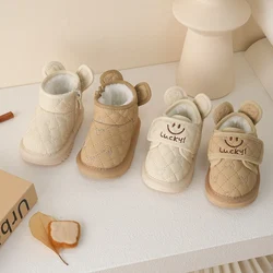 Winter Snow Boots For Baby Warm Soft Gilrs Short Boots With Thicken Fur Boys Cute Cartoon Toddler Boots Children High-top Shoes