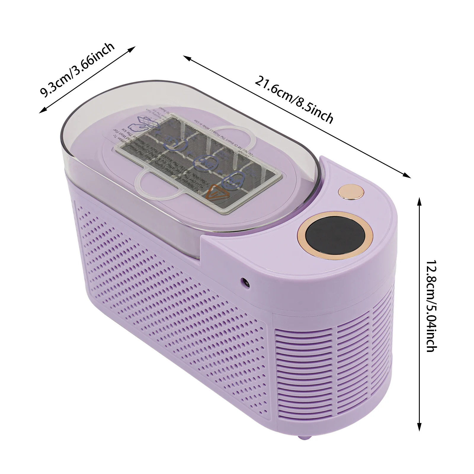Mini Portable Electric Ice Maker, 12V & AC Dual Power, 8 Square Ice Cubes Ready in 10-15 Mins, Semiconductor Technology, Energy Saving 120W, Low Noise 60dB, Creamy White Color, US Plug, for Home Offic image 8