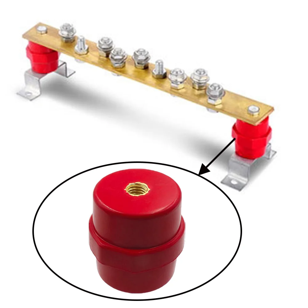 10pcs High and Low Voltage Insulated Terminals Busbar Insulator Electrical Insulators Conical Busbar Blocks for Distribution Box
